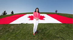It's 74 square metres of crocheted Canadian pride.